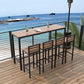 Modern Trestle Bar/Dinette Table Rectangle Outdoor Footrest Bar Height Table Clearhalo 'Bar Furniture' 'Bar Tables' 'bar_tables' 'furn' 'furn_bar_tables' 'Furniture' 'Kitchen & Dining Furniture' 1200x1200_5e93052b-5427-4f5f-b167-51c119b68aab