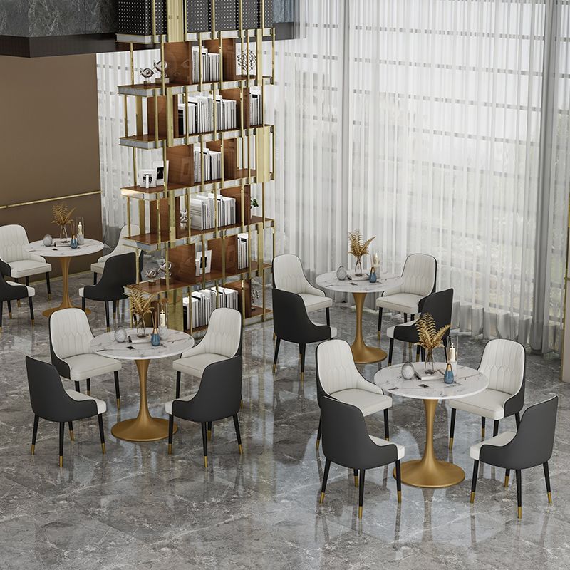 Glam 1/4/5 Pieces Dining Set Sintered Stone Dining Table Set for Dining Areas Clearhalo 'Dining Room Sets' 'Dining Tables & Seating' 'dining_room_set' 'furn' 'furn_dining_room_set' 'Furniture' 'furniture_dining_room_set' 'Kitchen & Dining Furniture' 1200x1200_5e939b6c-a44d-4a88-875b-a61df3befa39