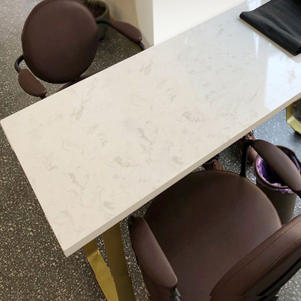 Glam Indoor Bar Dining Table White Marble Rectangle Counter Table Clearhalo 'Bar Furniture' 'Bar Tables' 'bar_tables' 'furn' 'furn_bar_tables' 'Furniture' 'Kitchen & Dining Furniture' 1200x1200_5e93de72-0f6e-42ed-b5ab-d82d654d6535