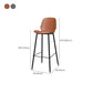 Metal Low Back Dining Stools Contemporary Armless Bar Stools with Footrest Clearhalo 'Bar Furniture' 'Bar Stools' 'bar_stools' 'furn' 'furn_bar_stools' 'Furniture' 'Kitchen & Dining Furniture' 1200x1200_5e96fe06-31d8-4966-b269-53fc739a36b6