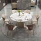Modern Dining Sintered Stone Table Dining Round Table with Metal Legs for Home Use Clearhalo 'Dining Tables & Seating' 'Dining Tables' 'dining_table' 'furn' 'furn_dining_table' 'Furniture' 'Kitchen & Dining Furniture' 1200x1200_5e980fda-1a59-46ba-906b-1b9819bf302a
