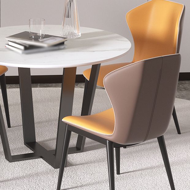 Modern 1/2/5/7 Pieces Dining Set Round Stone Dining Table for Dining Room Clearhalo 'Dining Room Sets' 'Dining Tables & Seating' 'dining_room_set' 'furn' 'furn_dining_room_set' 'Furniture' 'furniture_dining_room_set' 'Kitchen & Dining Furniture' 1200x1200_5e98880b-fd39-407c-ba7b-bc29653c48e1