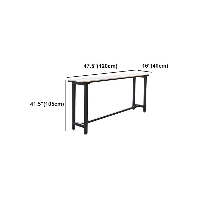 White Modern Style Bar Table in Faux Marble and Metal Milk Tea Shop Bar Table Clearhalo 'Bar Furniture' 'Bar Tables' 'bar_tables' 'furn' 'furn_bar_tables' 'Furniture' 'furniture_bar_tables' 'Kitchen & Dining Furniture' 1200x1200_5e992072-da52-4791-9194-9a1d2bd94539