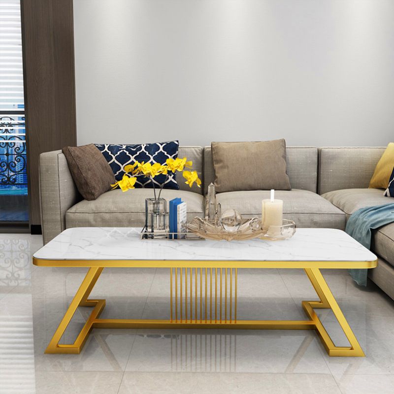 ストーントップカクテルテーブルグラマートレスルアイアンベースコーヒーテーブル