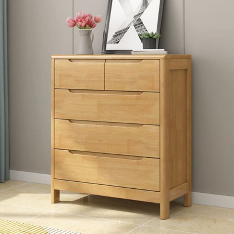 Coffre de rangement en bois vertical contemporain avec tiroirs pour chambre à coucher