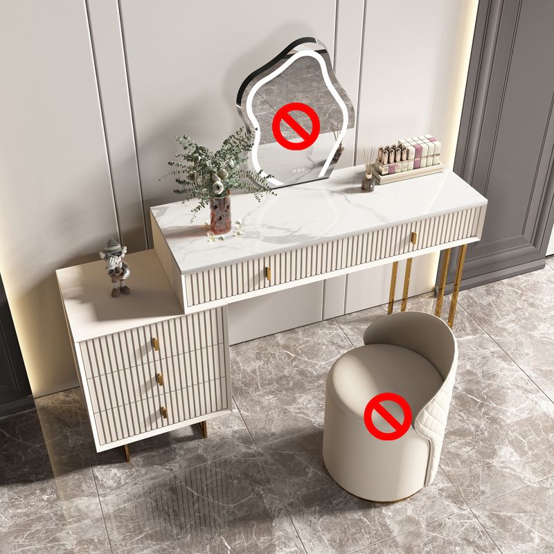 Table de vanité de 29,92 "avec tiroirs en pierre de maquillage en pierre