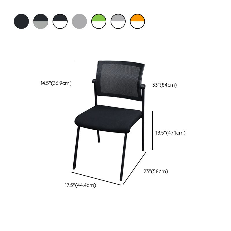Silla de oficina con respaldo medio lateral de microfibra, silla de rejilla de aire moderna y transpirable