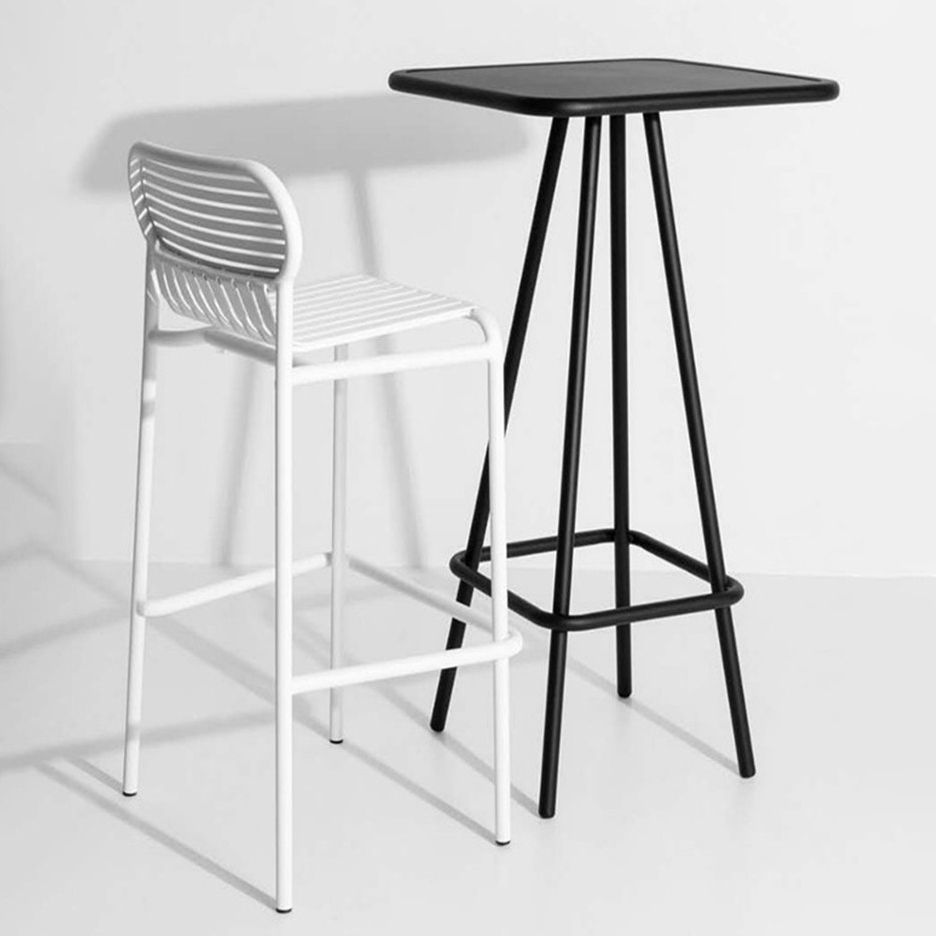 1/2/4 Pieces Modern Bar Set Matte Finish Metal Bar Stool and Table Set
