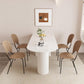 Modern Dining Table Sintered Stone Table with Wood Legs for Home Use Clearhalo 'Dining Tables & Seating' 'Dining Tables' 'dining_table' 'furn' 'furn_dining_table' 'Furniture' 'Kitchen & Dining Furniture' 1200x1200_5e9c4ea0-d64d-4586-b3e8-b8c2db24f6be