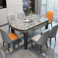 Modern Style Dining Table Rubberwood Legs Dinner Table for Living Room
