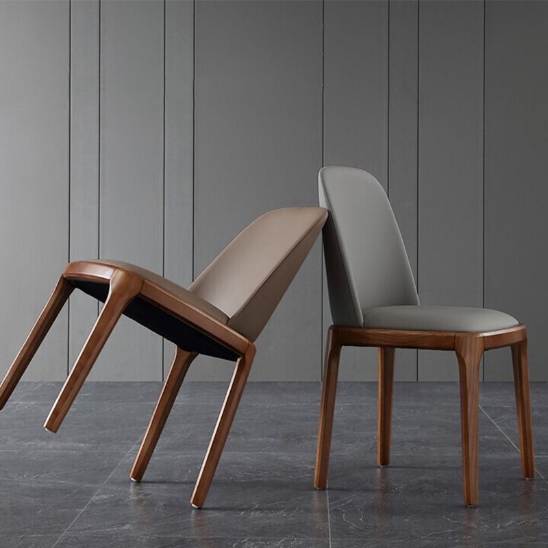 Industrial Leather Home Side Chair Matte Finish Parsons Dining Chair Clearhalo ' kitchen&dining_furn' 'Dining Chairs' 'Dining Tables & Seating' 'dining_chair' 'furn' 'furn_dining_chair' 'Furniture' 'furniture_dining_chair' 'Kitchen & Dining Furniture' 'kitchen' 1200x1200_5ea07c5f-c5ea-48ff-8908-023676f3c590