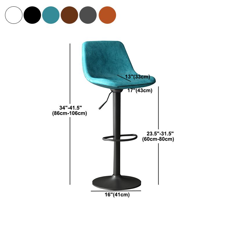 Home Footrest Adjustable Height Stool Contemporary Leather Barstool Clearhalo 'Bar Furniture' 'Bar Stools' 'bar_stools' 'furn' 'furn_bar_stools' 'Furniture' 'Kitchen & Dining Furniture' 1200x1200_5ea18ff2-36c8-483a-a9d5-76525c789f38