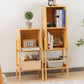 Bamboo Vertical Bookshelf Contemporary Closed Back Bookcase with Shelves