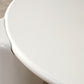 Mesa de cóctel contemporánea de madera redonda, mesa de centro blanca de 4 patas, 13,8" de alto