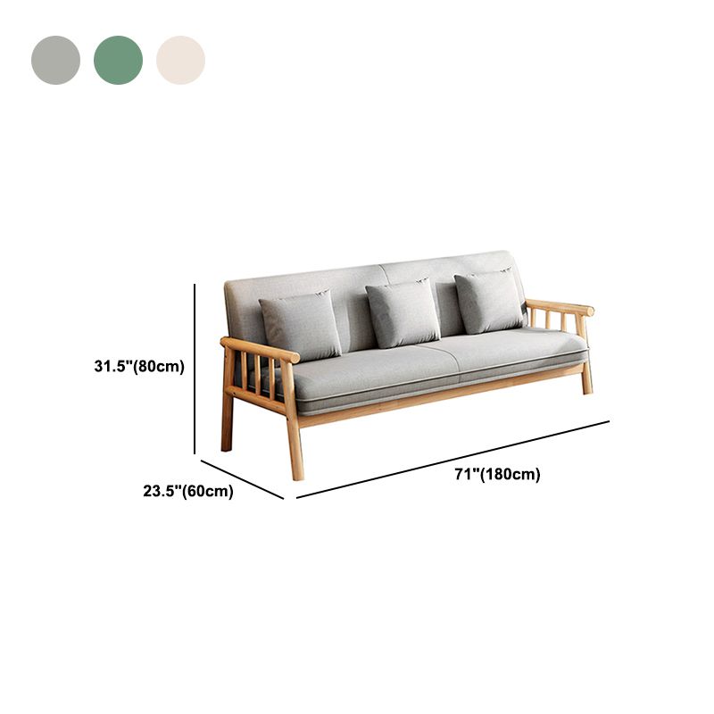 リネンモダンタイトバックソファ24 "w四角いアームソファリビングルーム