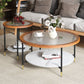 Glass & Slate Round Coffee Table Set Tropical Shelf Included Cocktail Table Clearhalo 'Coffee & Accent Tables' 'Coffee Tables' 'coffee_tables' 'furn' 'furn_coffee_tables' 'Furniture' 'Living Room Furniture' 1200x1200_5ea45b7e-c979-4612-a0a9-1707e2a8e0dd