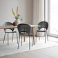 Metal Base Dining Chairs Industrial Style Open Back Armless Chair