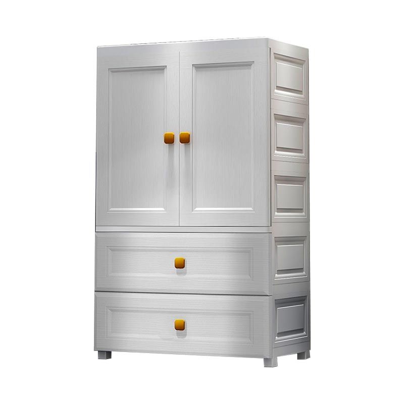 Hinged 1-Door Wardrobe Armoire Contemporary Plastic Wardrobe Closet