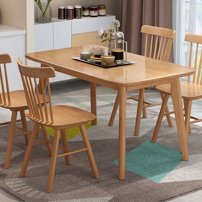 Rectangle Solid Wood Brown Tone Dining Table Simplicity 4 Legs Table for Dining Room Clearhalo ' dining_table' 'Dining Tables & Seating' 'Dining Tables' 'furn' 'furn_dining_table' 'Furniture' 'furniture_dining_table' 'Kitchen & Dining Furniture' 'kitchen&dining_furn' 'kitchen' 'kitchen_dining_table' 1200x1200_5ea7c11c-42ab-42c1-a220-734124ca9474