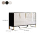 4 Türen Glam Buffet Spiegel Schränke Buffet Sideboard für Wohnzimmer