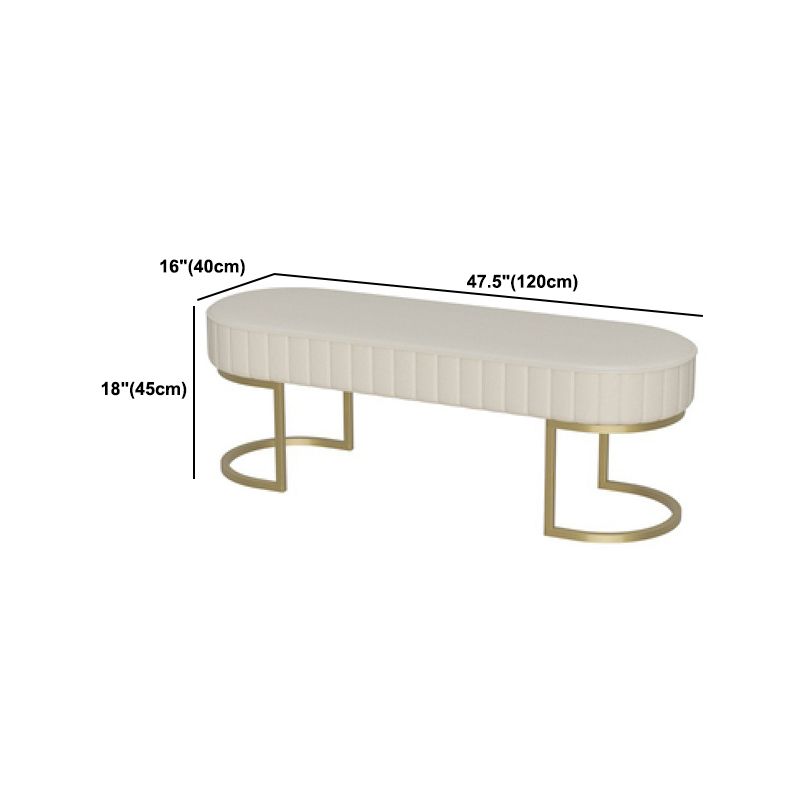 15.7" W Upholstered Ottoman Bench Glam Cushioned Seating Bench Clearhalo 'Benches' 'Chairs & Seating' 'furn' 'furn_benches' 'Furniture' 'Living Room Furniture' 1200x1200_5ea8126f-44ec-445a-ac28-eb27bbec2984