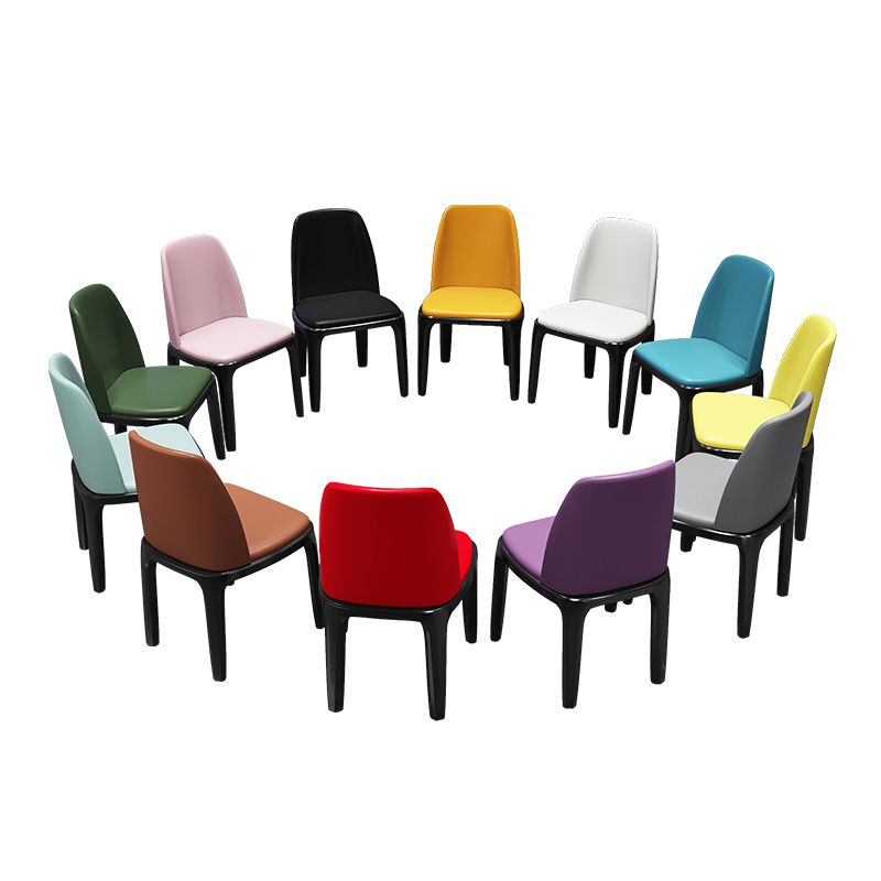 Matte Finish Industrial Side Chair Parsons Leather Dining Chair (Set of 2) Clearhalo ' kitchen&dining_furn' 'Dining Chairs' 'Dining Tables & Seating' 'dining_chair' 'furn' 'furn_dining_chair' 'Furniture' 'furniture_dining_chair' 'Kitchen & Dining Furniture' 'kitchen' 1200x1200_5ea85c35-ab84-4b74-b421-7c0e01750f95