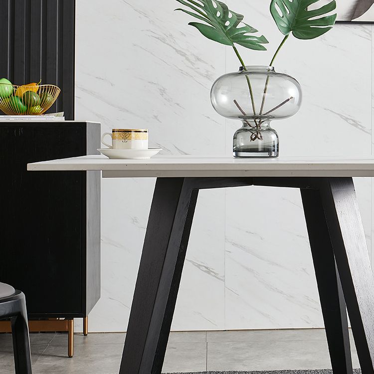 Sintered Stone Dining Table Industrial Double Pedestal Table for Dining Room Clearhalo ' dining_table' 'Dining Tables & Seating' 'Dining Tables' 'furn' 'furn_dining_table' 'Furniture' 'furniture_dining_table' 'Kitchen & Dining Furniture' 'kitchen&dining_furn' 'kitchen' 'kitchen_dining_table' 1200x1200_5ea863ba-51e4-4f27-bf09-e05cd85c2680