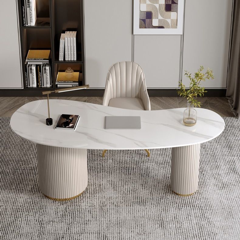 Glam Executive Desk Finition Finish Freeform Computer Bureau avec tiroirs