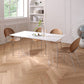 Medieval Modern Stone Dining Table Double Pedestal Table for Kitchen Clearhalo 'Dining Tables & Seating' 'Dining Tables' 'dining_table' 'furn' 'furn_dining_table' 'Furniture' 'Kitchen & Dining Furniture' 1200x1200_5ea88625-18d4-4507-a9e0-0222805fcefc
