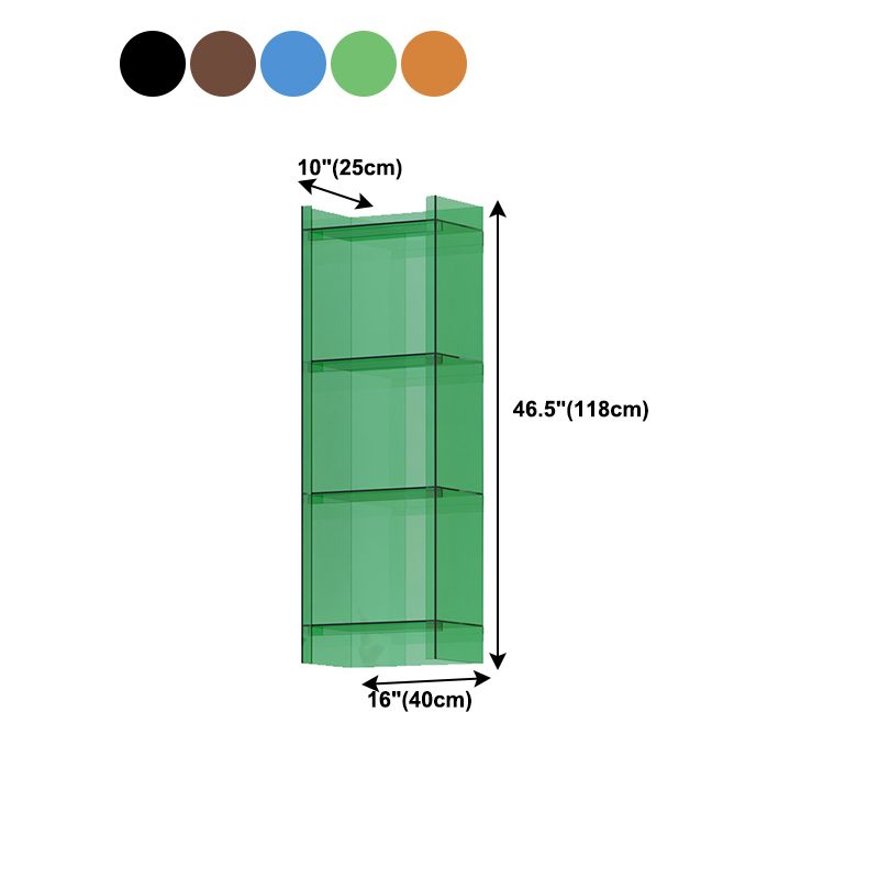 10"W Bookshelf Closed Back Acrylic Glam Style Bookcase for Office and Study Room Clearhalo 'Bookcases' 'furn' 'furn_bookcases' 'Furniture' 'furniture_bookcases' 'kitchen' 'kitchen_bookcases' 'Living Room Furniture' 'Office Furniture' 1200x1200_5ea99a73-586c-40d6-89a1-6c6e7258e7e0