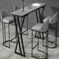 Matte Finish Stone Top Pub Table with Metal Base for Dining Room Clearhalo 'Bar Furniture' 'Bar Tables' 'bar_tables' 'furn' 'furn_bar_tables' 'Furniture' 'Kitchen & Dining Furniture' 1200x1200_5eab6e32-a1f1-4f33-b651-74ca94050215