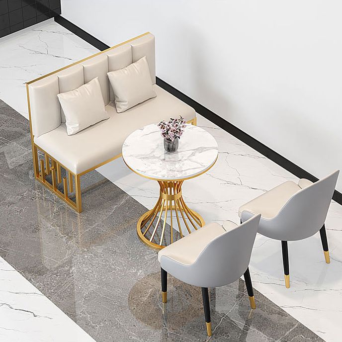 Traditional Luxury Dining Table Sintered Stone Top Dining Table with Gold Frame Clearhalo 'Dining Tables & Seating' 'Dining Tables' 'dining_table' 'furn' 'furn_dining_table' 'Furniture' 'furniture_dining_table' 'Kitchen & Dining Furniture' 'kitchen' 'kitchen_dining_table' 1200x1200_5ead4f70-555d-4f8e-9ed1-58c6a43ca618