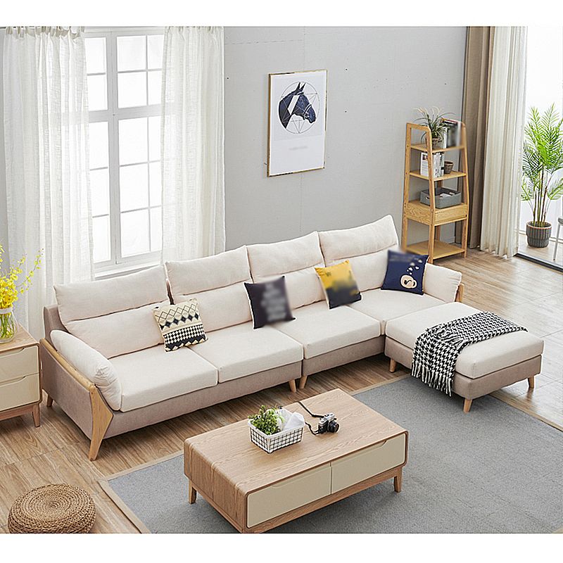 30.71"High Pillow Top Arm Sofa Fabric Cushion Back Sectional for Living Room Clearhalo 'furn' 'furn_sectionals' 'Furniture' 'furniture_sectionals' 'Living Room Furniture' 'Sectionals' 1200x1200_5ead7ee3-c6ed-4fbe-bbc1-226d30d9084b