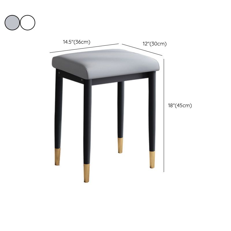 Leather Standard Stool Modern Style Simple Household Rectangular Stool Clearhalo 'furn' 'furn_ottomans_poufs' 'Furniture' 'Living Room Furniture' 'Ottomans & Poufs' 'ottomans_poufs' 1200x1200_5eaeb619-baa8-4a72-80d3-2a189d7636cd