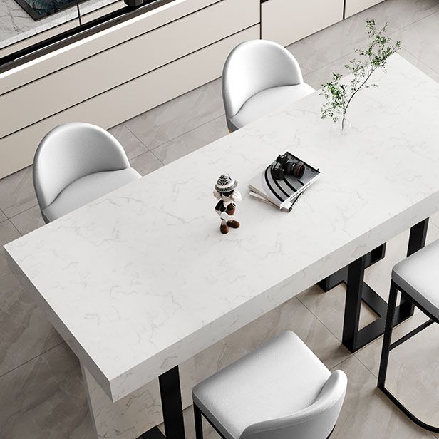 Tavolino da pranzo per accento per bistrot top glam rettangolo e tavolo da cocktail