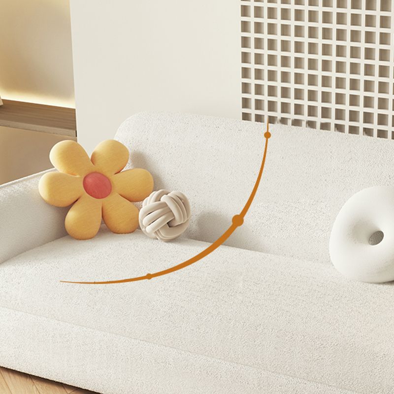 Divano per dormiente futon in lana bianca glam con deposito in legno massiccio