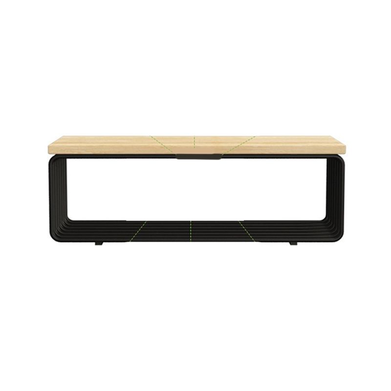 Metal Frame 1 Single Coffee Table Nordic Wood Rectangular Cocktail Table with Storage Clearhalo 'Coffee & Accent Tables' 'Coffee Tables' 'coffee_tables' 'furn' 'furn_coffee_tables' 'Furniture' 'Living Room Furniture' 1200x1200_5eb03148-8963-44d3-a46e-06eb478e847d