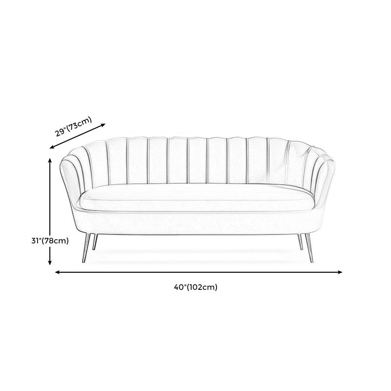 Canapé arrière cousu glam classique avec des pattes d'épingle à cheveux pour appartement