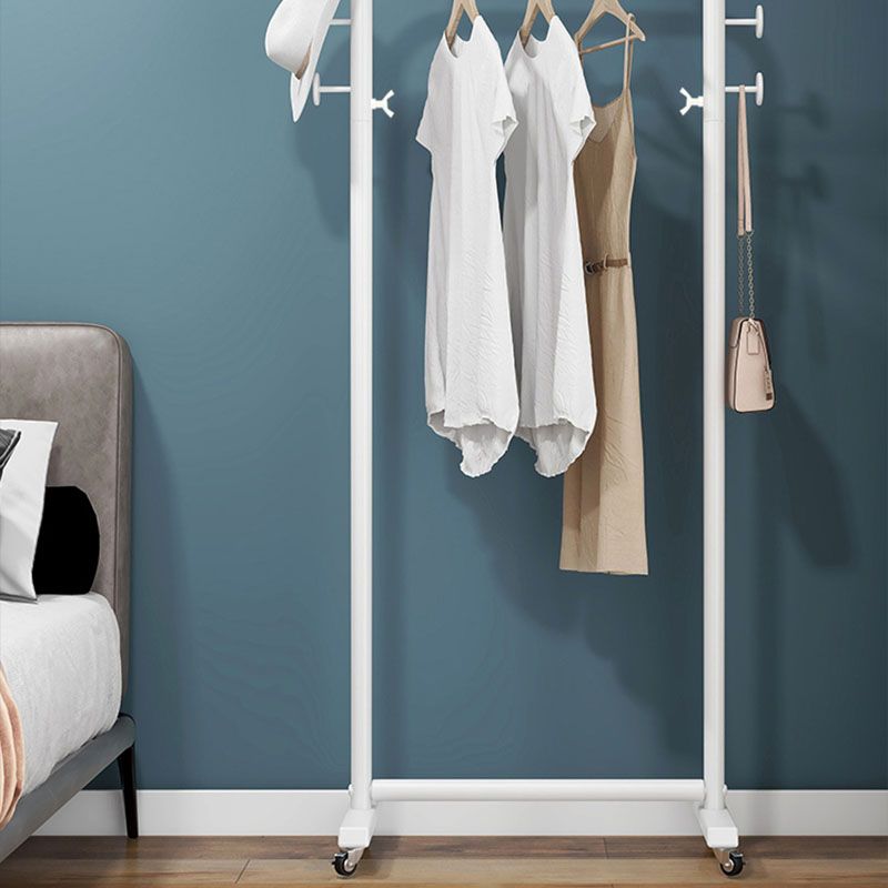 Modern Coat Rack Metal Hanging Rail and 4 Hooks Entry Hall Tree Clearhalo 'Entry & Mudroom Furniture' 'furn' 'furn_hall_tree_coat_racks' 'Furniture' 'Hall Trees & Coat Racks' 'hall_tree_coat_racks' 1200x1200_5eb11319-9ef3-4b58-87fb-f3f9dcb77eeb