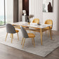Glam Sintered Stone Kitchen Dining Table Rectangle Shape White Dining Table for Kitchen Clearhalo ' dining_table' 'Dining Tables & Seating' 'Dining Tables' 'furn' 'furn_dining_table' 'Furniture' 'furniture_dining_table' 'Kitchen & Dining Furniture' 'kitchen&dining_furn' 'kitchen' 'kitchen_dining_table' 1200x1200_5eb1380f-3d08-433b-a711-a51b808713b6