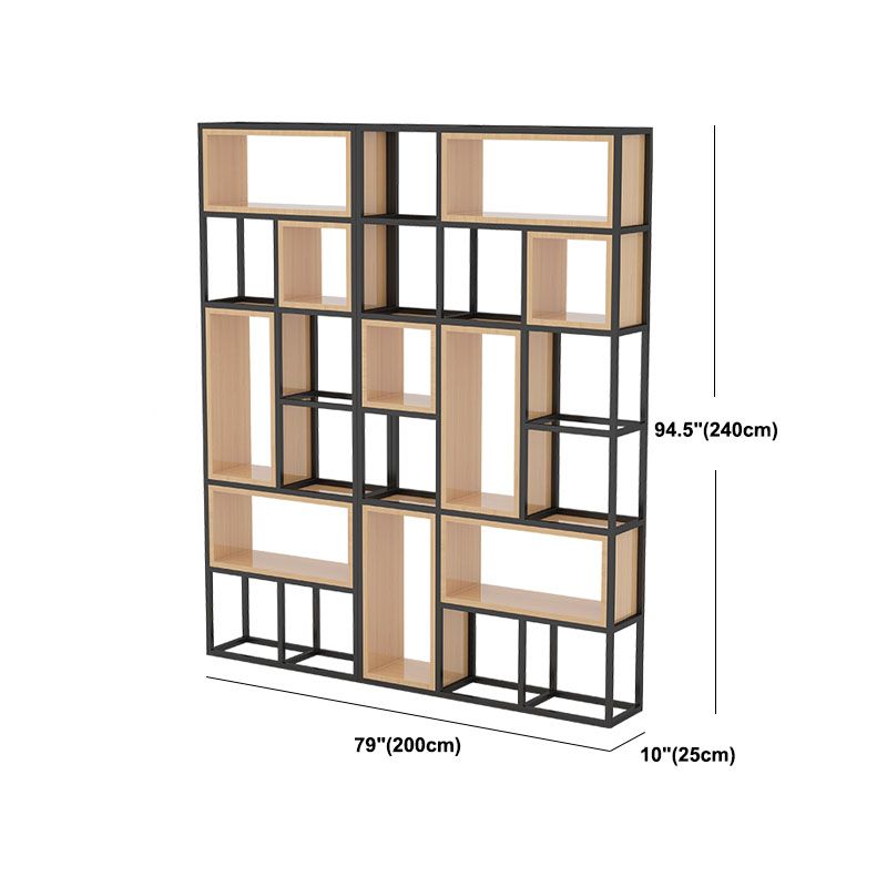 Libreria di scaffali geometrici libreria in metallo contemporaneo per ufficio
