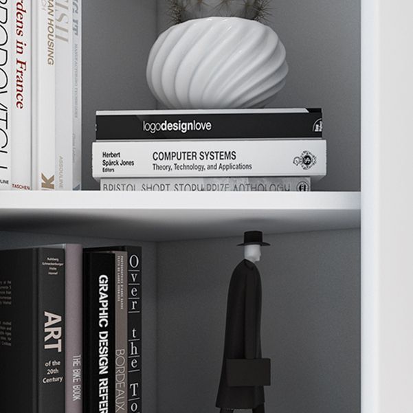 Corner Shelf Bookcase Vertical Closed Back Bookshelf for Office