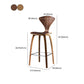 Contemporary Solid Wood Backrest Counter High Stool with 4 Legs Clearhalo 'Bar Furniture' 'Bar Stools' 'bar_stools' 'furn' 'furn_bar_stools' 'Furniture' 'Kitchen & Dining Furniture' 1200x1200_5eb520d5-0feb-4fa1-b044-2e5cae274212