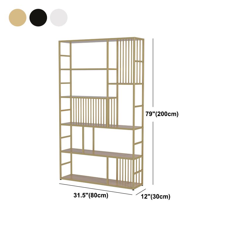 Manufactured Wood Shelf Etagere Bookshelf Modern Iron Frame Bookshelf for Office Clearhalo 'Bookcases' 'furn' 'furn_bookcases' 'Furniture' 'furniture_bookcases' 'kitchen' 'kitchen_bookcases' 'Living Room Furniture' 'Office Furniture' 1200x1200_5eb706c9-910d-483b-9ebd-d24052135c28