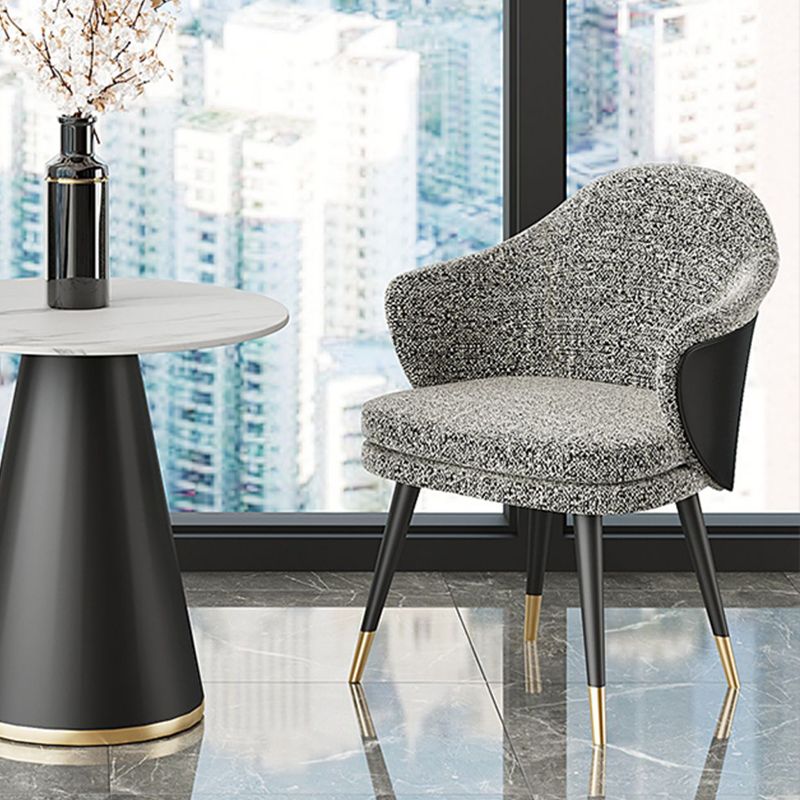 Glam Style Dining Chair Upholstered Dining Armchair for Indoor Clearhalo 'Dining Chairs' 'Dining Tables & Seating' 'dining_chair' 'furn' 'furn_dining_chair' 'Furniture' 'furniture_dining_chair' 'Kitchen & Dining Furniture' 1200x1200_5eb8a49a-96a2-4e53-b99c-bc6749c480ff