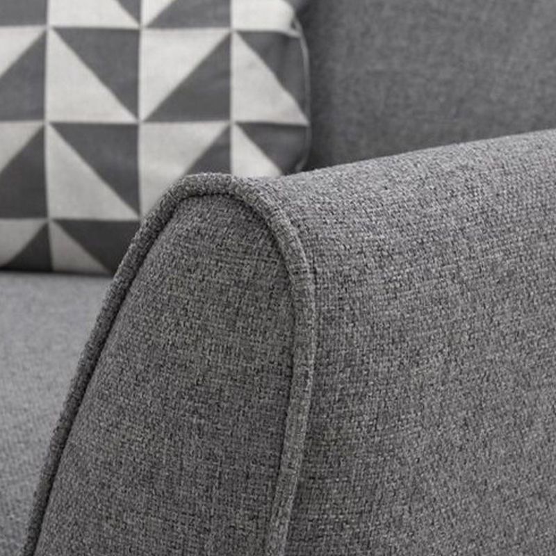 Tufted Flared Arm Sofa 3-Seater 34.64" H Linen Cushions Sofa Clearhalo 'furn' 'furn_sofas' 'Furniture' 'furniture_sofas' 'kitchen' 'kitchen_sofas' 'Living Room Furniture' 'Sofa' 'sofas' 1200x1200_5eb8eb51-6f72-446a-a4d6-39e366a1f430