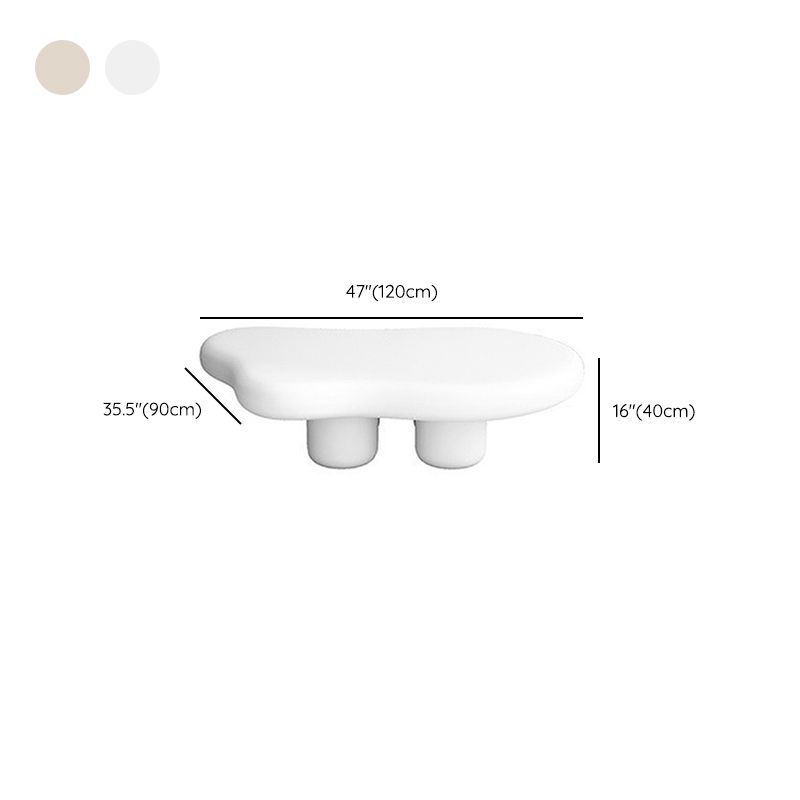 Scandinavian Free Form Coffee Table with 4 Wooden Legs 1 Piece