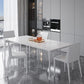 Modern Dining Room Sintered Stone Rectangle Table Dining Furniture Set with 4 Legs Base Clearhalo 'Dining Room Sets' 'Dining Tables & Seating' 'dining_room_set' 'Furniture' 'furniture_dining_room_set' 'Kitchen & Dining Furniture' 'kitchen&dining_furn' 'kitchen' 1200x1200_5eba2d7e-02d0-40c6-8e7a-176b32b1260e