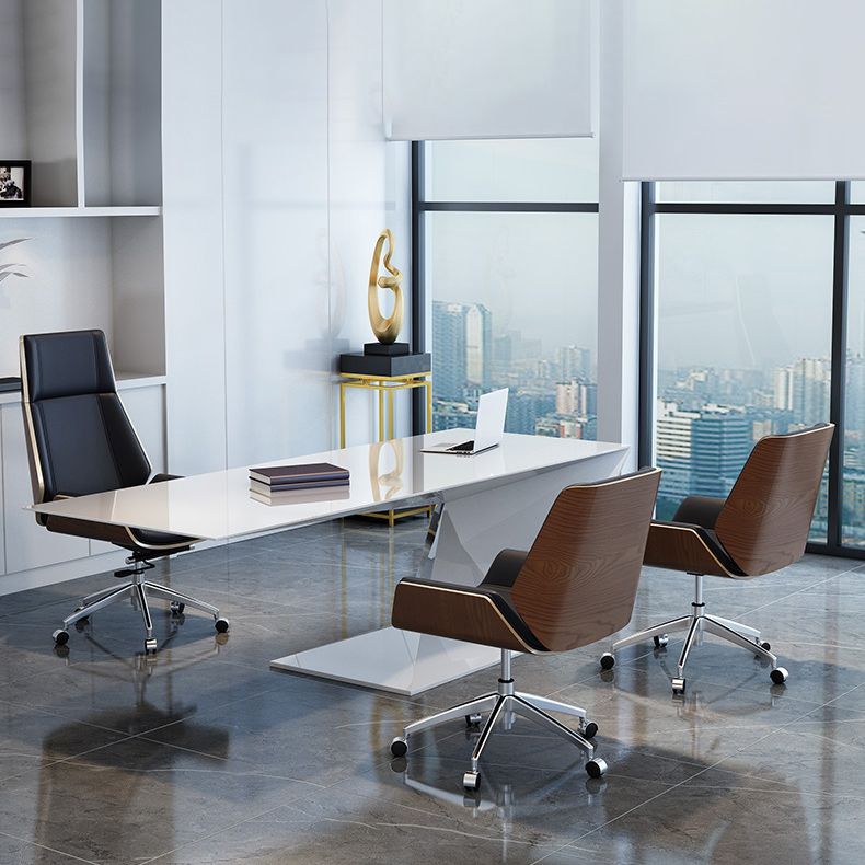 Executive Ergonomic Desk Chair Silver Metal Frame Modern Office Chair Clearhalo 'furn' 'furn_office_chair' 'Furniture' 'furniture_office_chair' 'Office Chairs' 'Office Furniture' 'office_chair' 1200x1200_5ebba0d4-bdbe-4e06-98ce-23555c9afda8