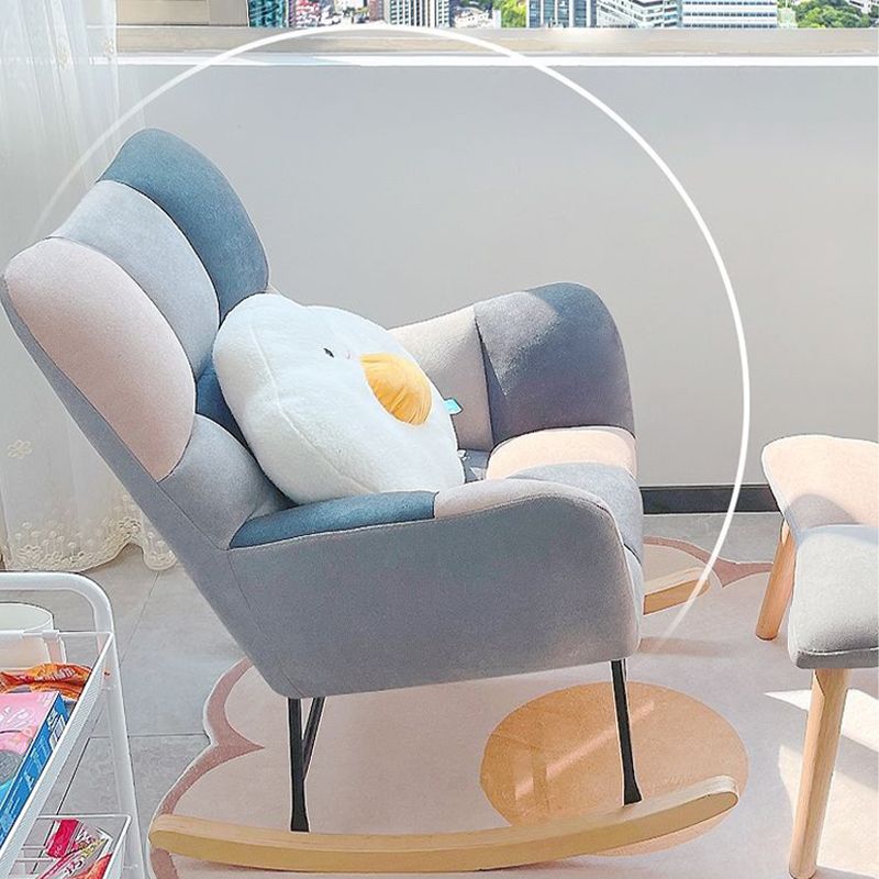 Contemporary Nursery Sofa Rocking Chair Indoor Living Room Rocking Chair with Ottoman